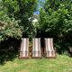 3 Ocean liner deck chairs