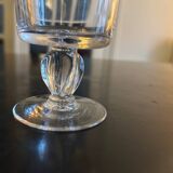 10 old glasses with twisted stems