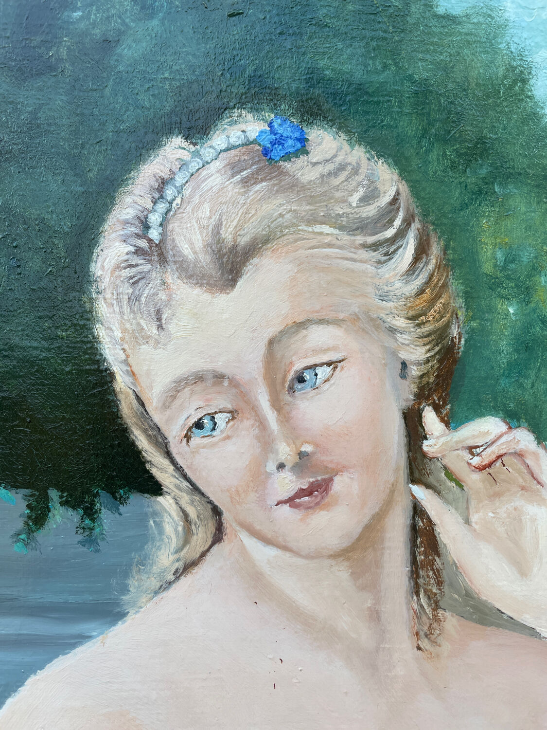 Painting oil on canvas female nude