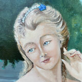 Painting oil on canvas female nude