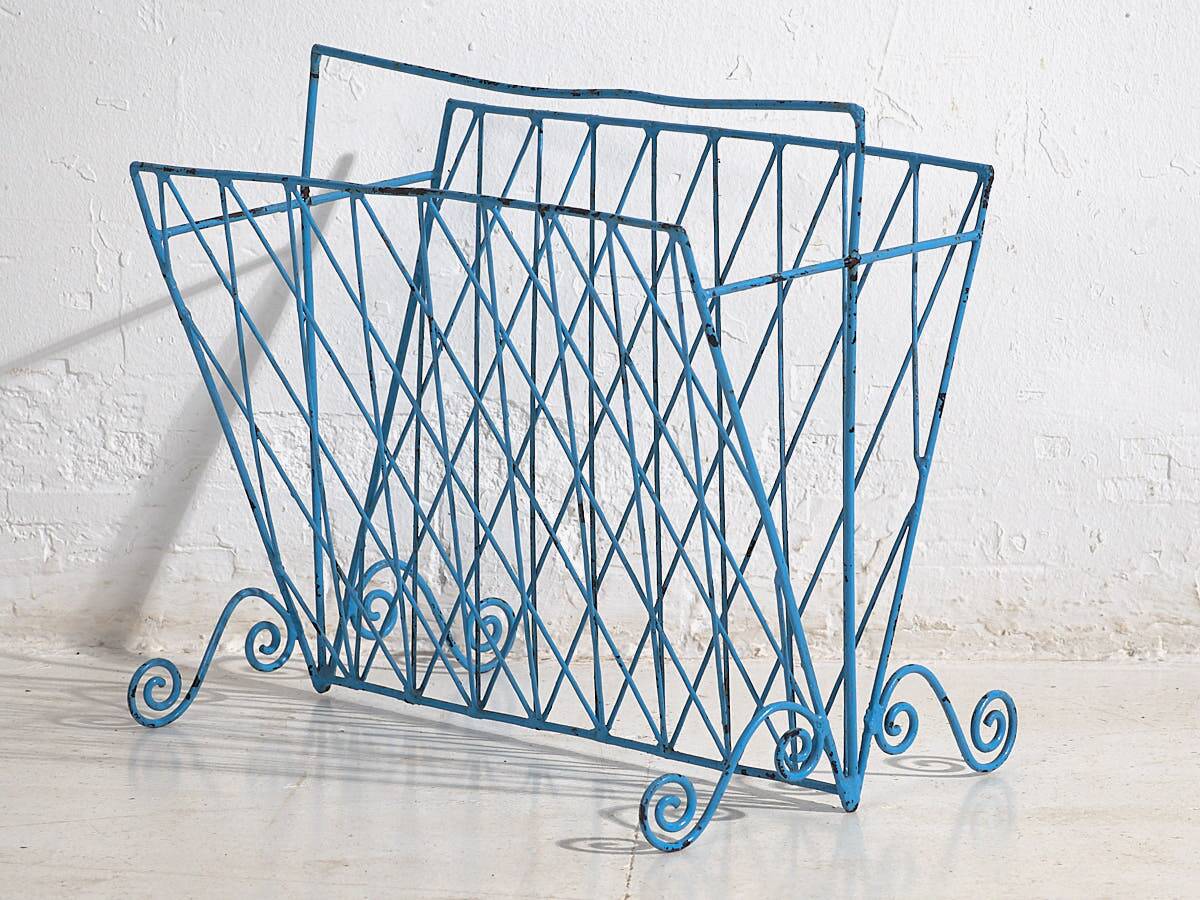 Porte-revues en métal de style vintage (c.1950)