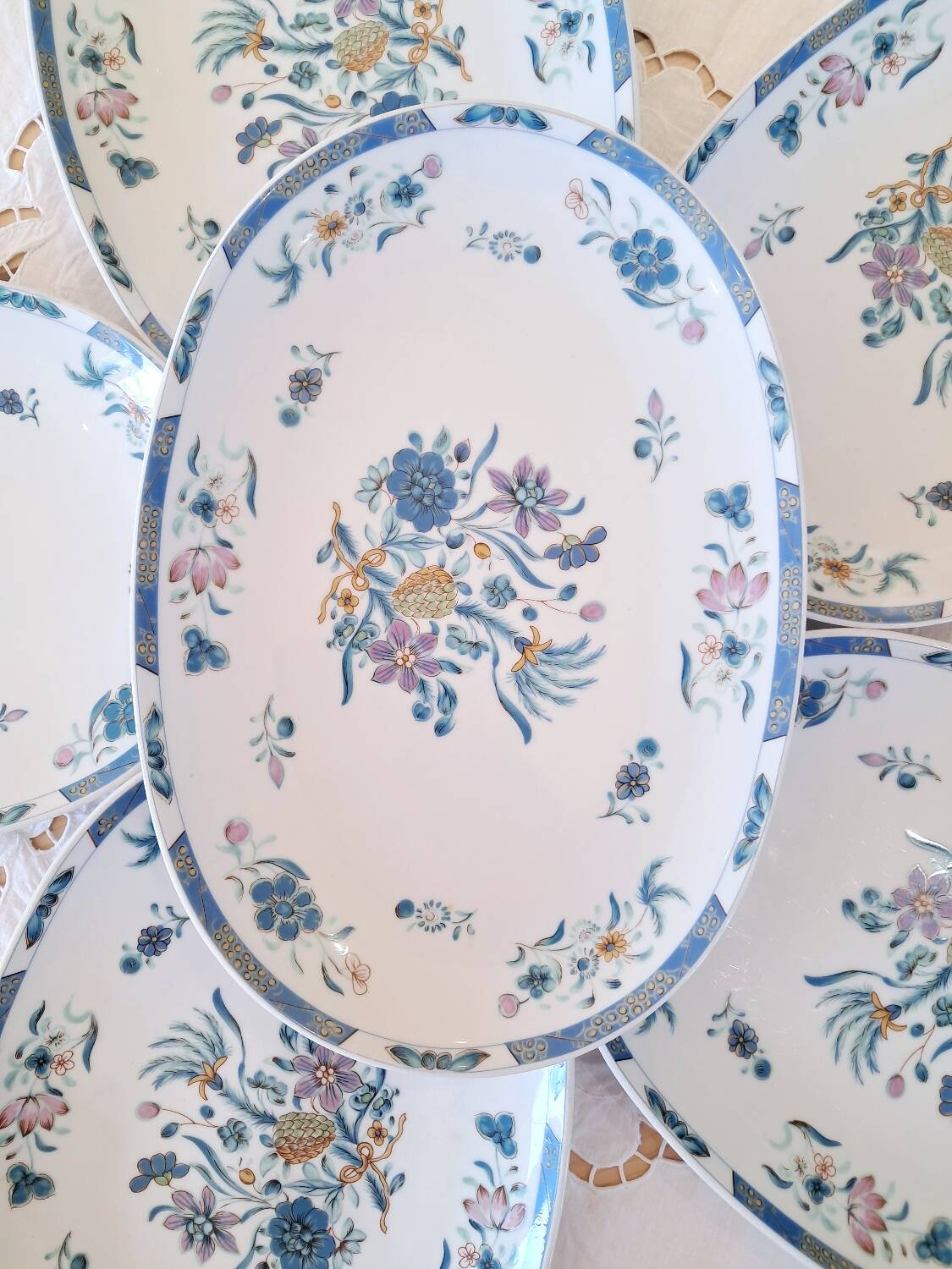 Antique oval Limoges plates