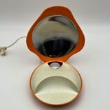 Rare 70s Oyster Lamp Gamma3 - Space Age Table Light Made in Italy - Unusual Orange Lamp