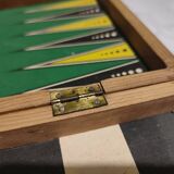 Antique Wooden Multi-Game Box - Ludo - Game of the Goose - Checkers