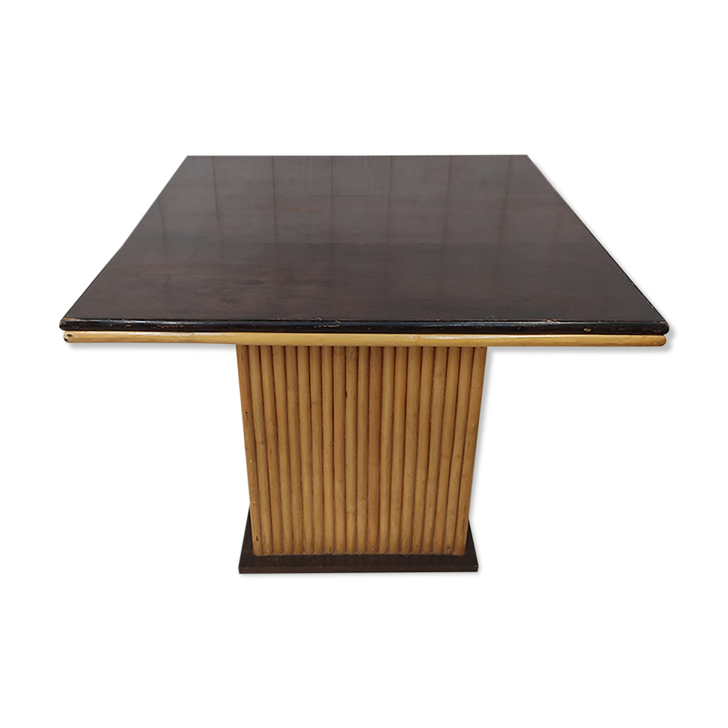Bistro table bamboo and solid wood