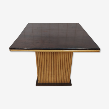Bistro table bamboo and solid wood