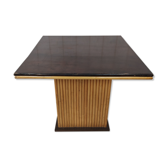 Bistro table bamboo and solid wood