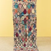 Tapis berbère, vintage boucherouite, 90 x 263