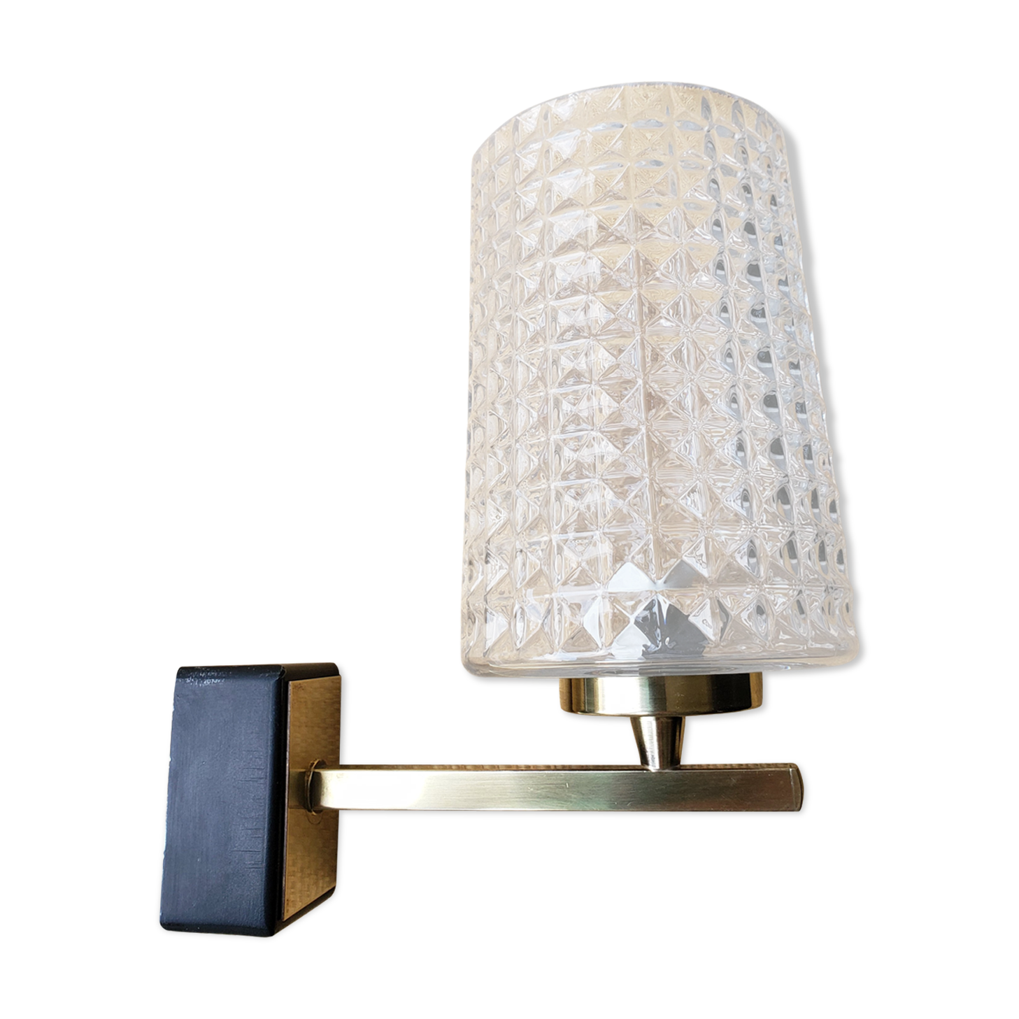 Wall light 60's glass and brass