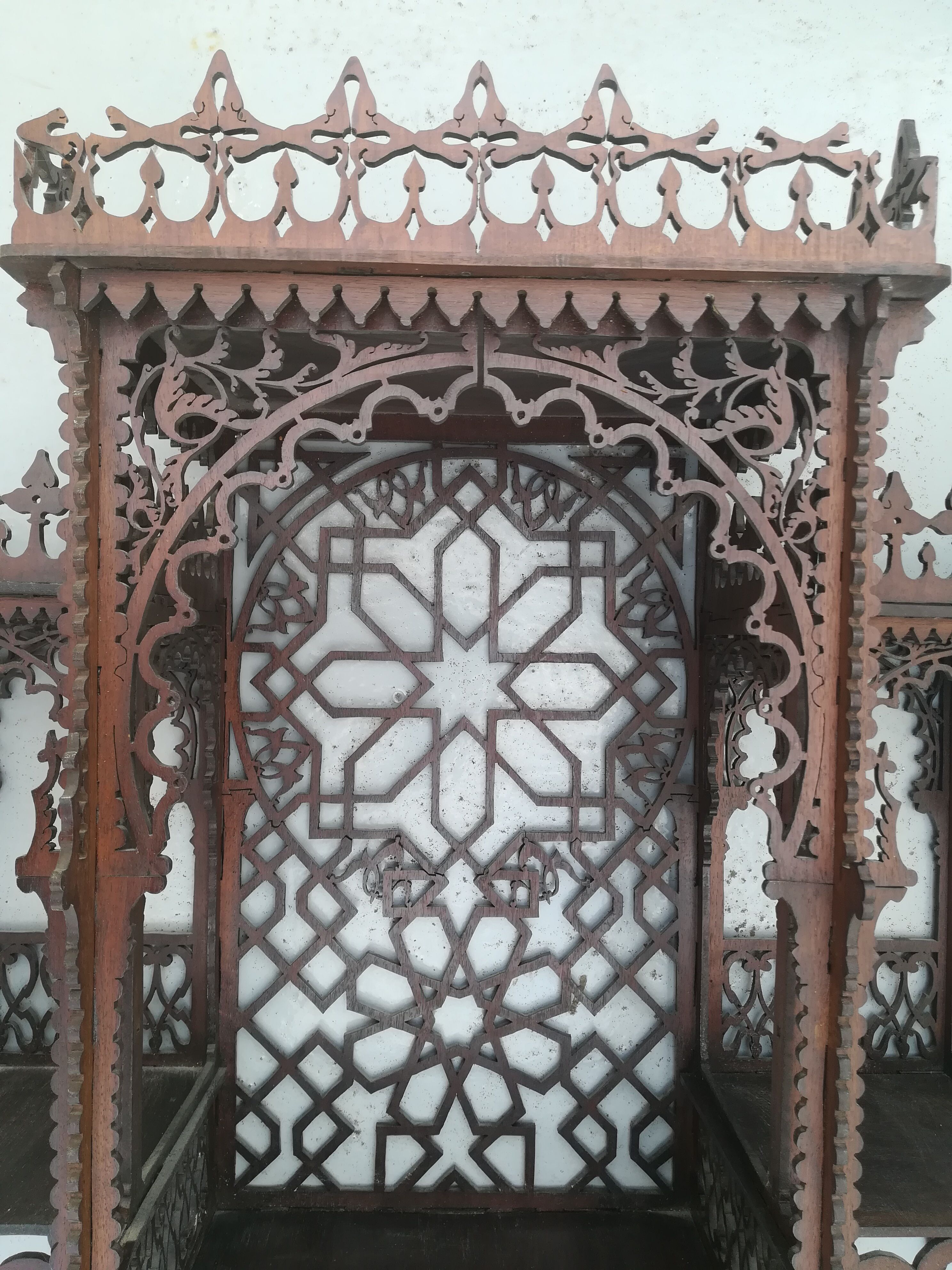 Oriental wooden shelf