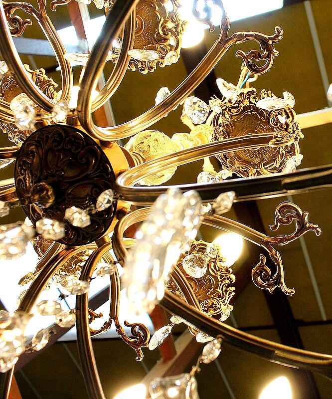 Crystal chandelier mid 20th