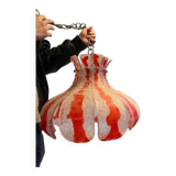 Vintage murano glass flower lamp for mazzega