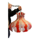 Lampe fleur vintage en verre murano pour mazzega