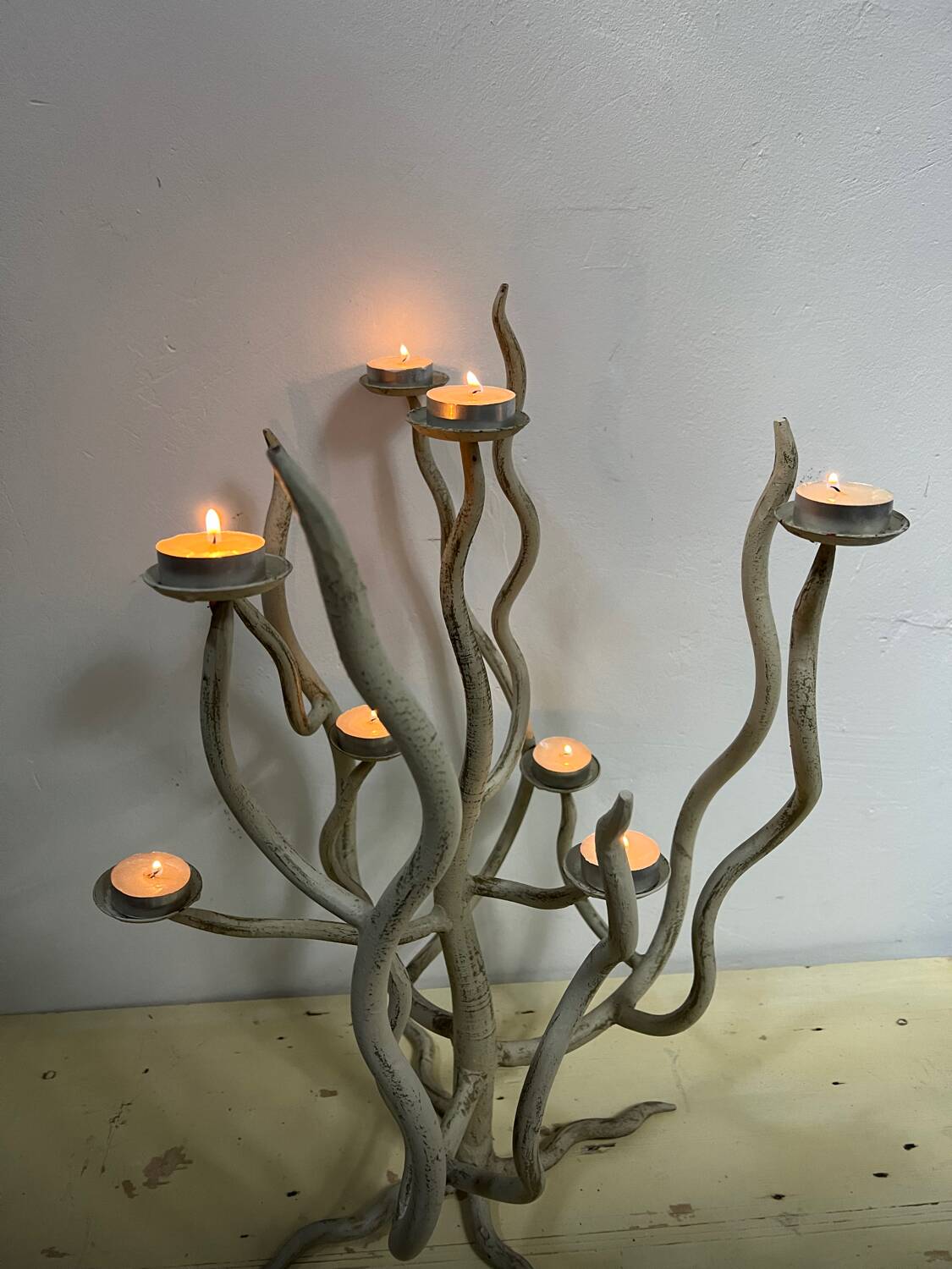 Wrought iron tree candelabra chandelier