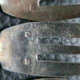 Silver metal fork set