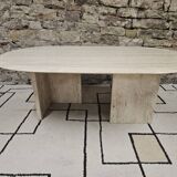 Vintage travertine table 1980"