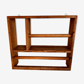 Wooden shelf with unroller wipes everything