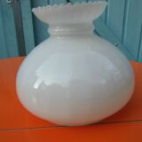 Suspension, white opaline globe, early XX th century