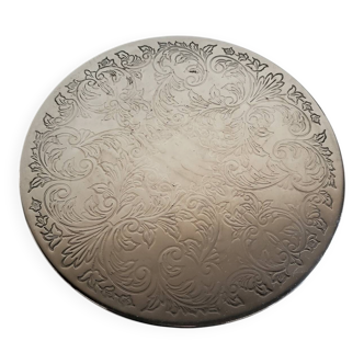 Silver-plated metal trivet English