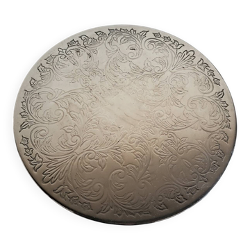 Silver-plated metal trivet English