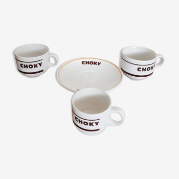 2 Choky cup cup and 1 coffee cup, cup, Churchill England