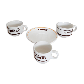 2 Choky cup cup and 1 coffee cup, cup, Churchill England