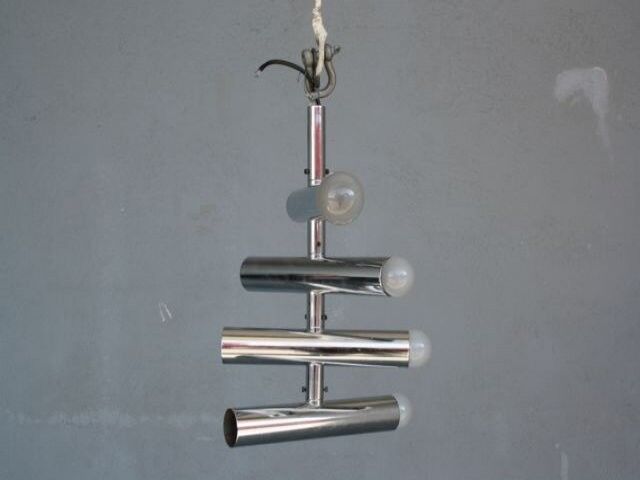 Chrome chandelier vintage 1970 swivel design