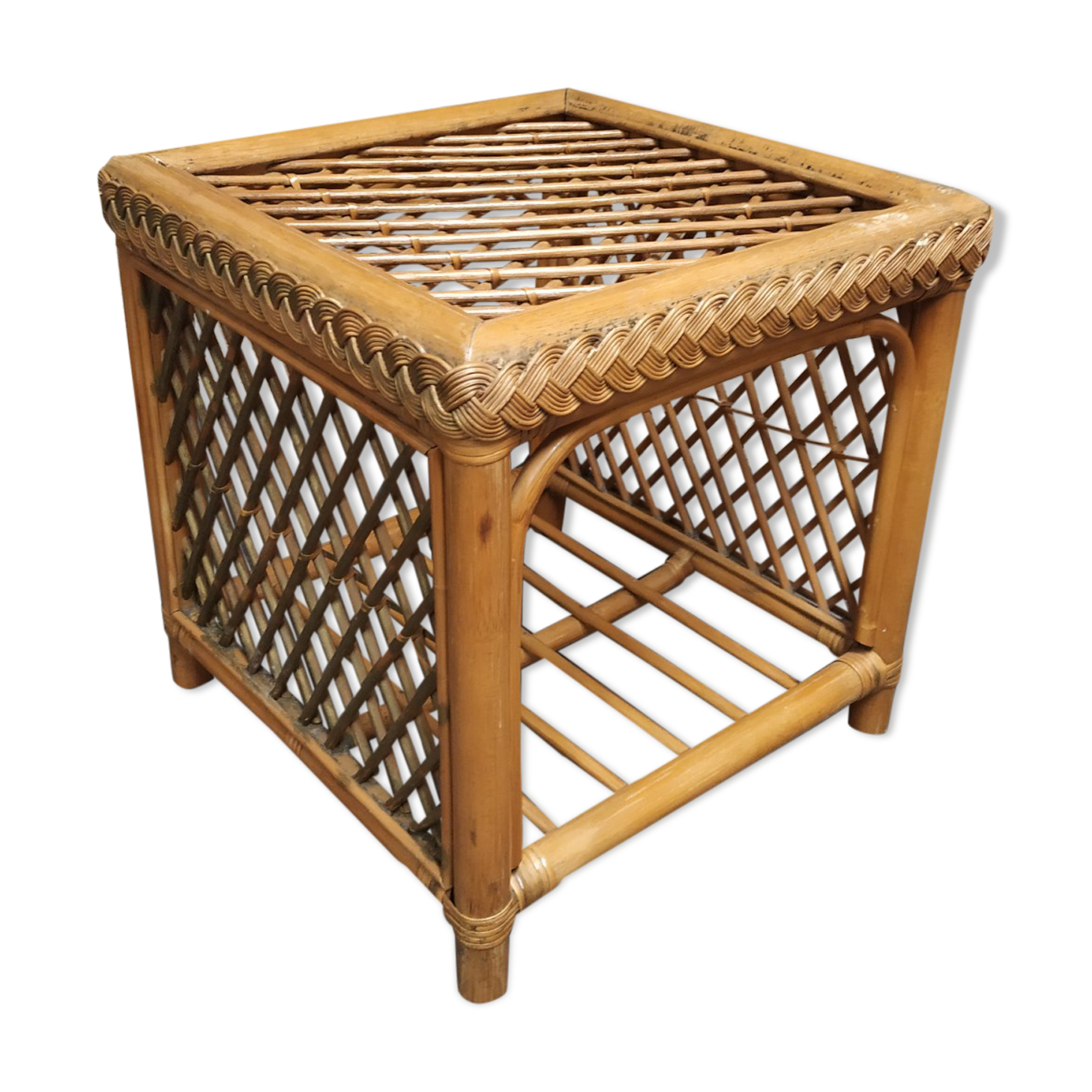 Vintage rattan coffee table