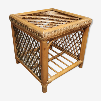 Vintage rattan coffee table