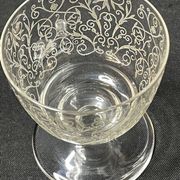 6 stamped Baccarat Lulli wine glasses