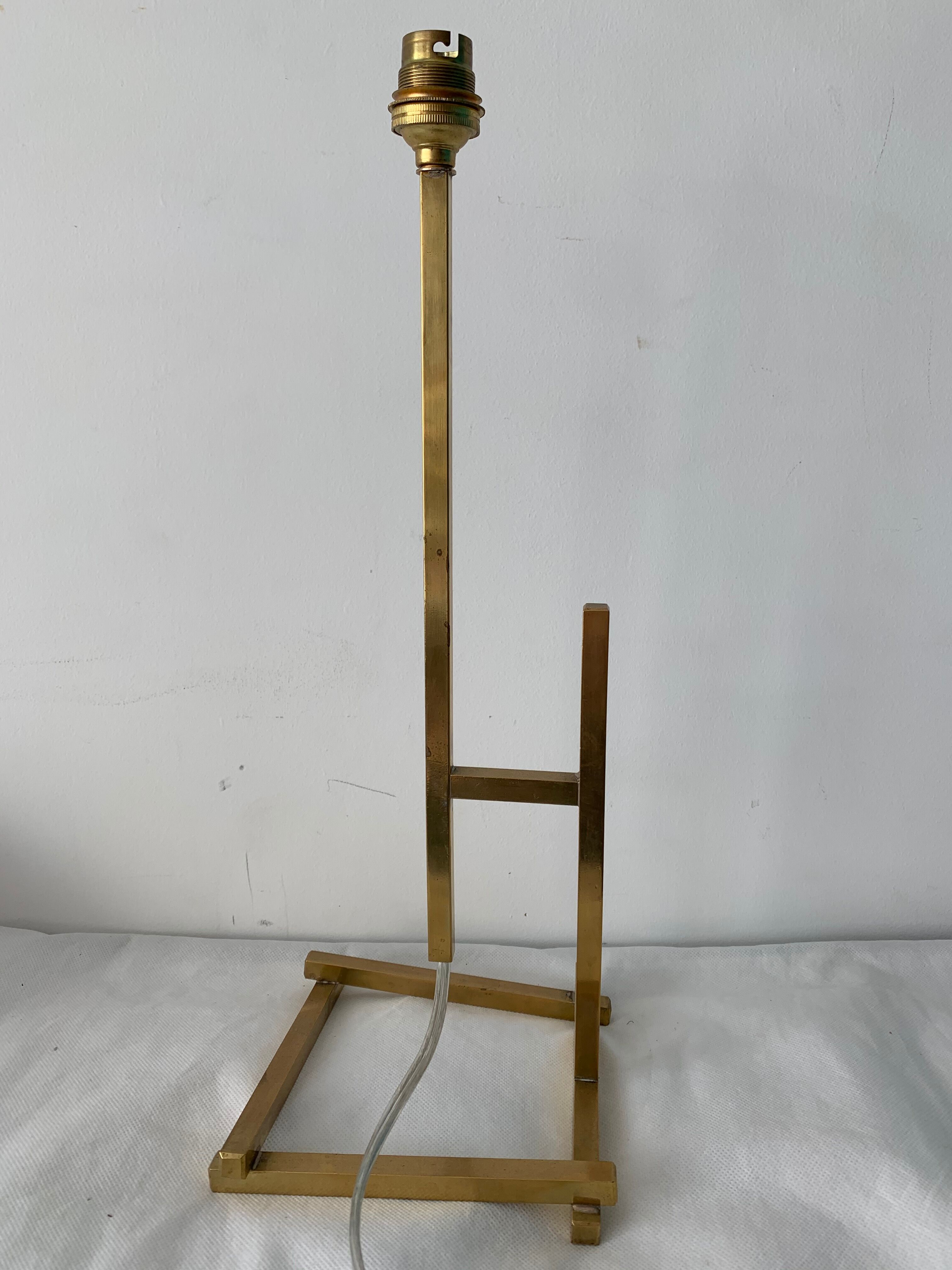 Square base brass lamp foot