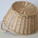 Wicker basket with two handles, vintage, french