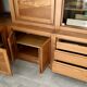 Corner buffet shelf in solid elm desmarchelier