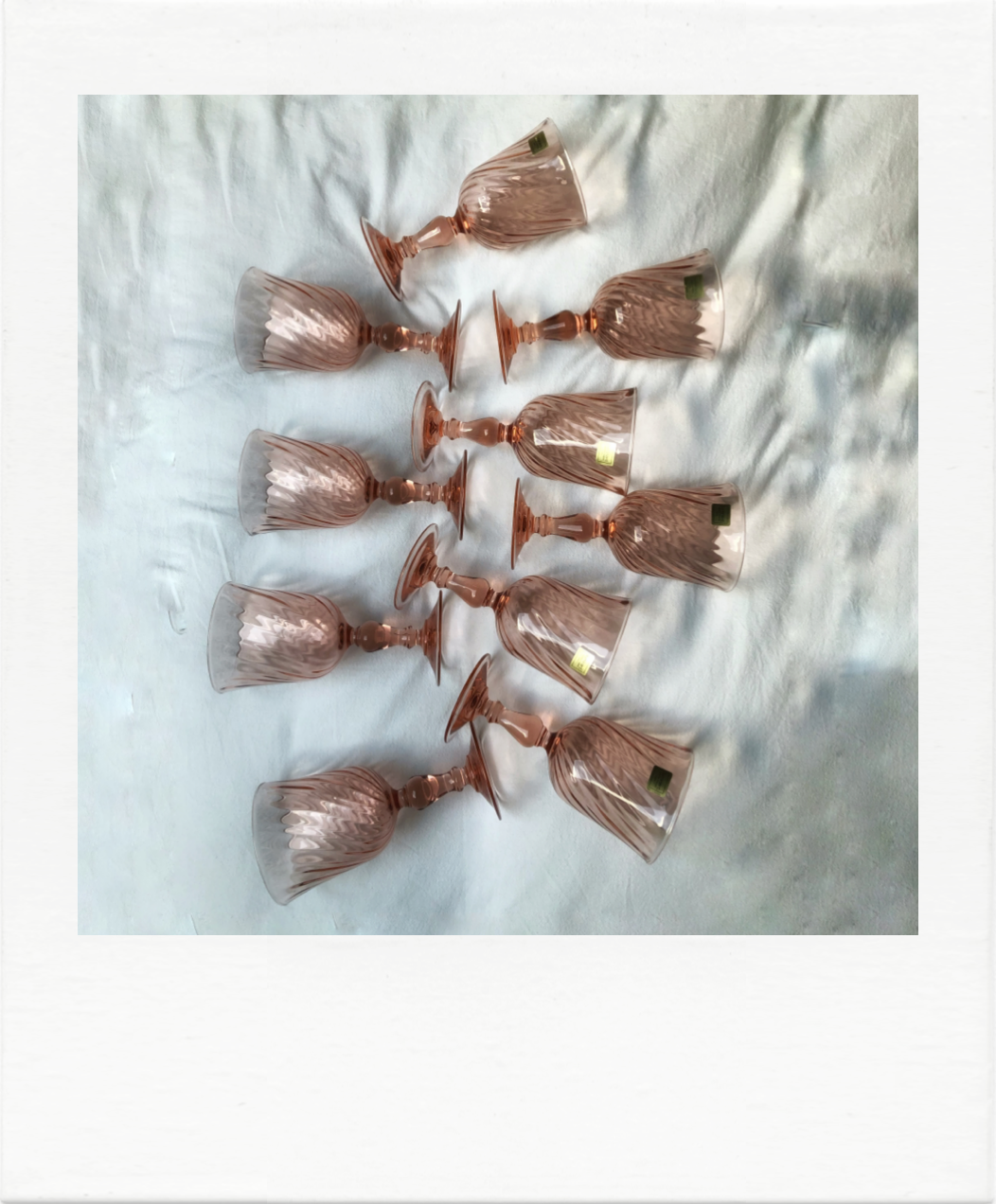 Set of 10 Rosaline foot glasses