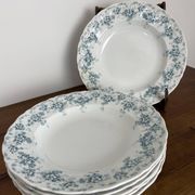 Ensemble de 6 assiettes creuses en faïence de Maastricht modèle Clara