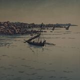 Lithograph by Henri Rivière Entrance to the Port of Ploumanac'h