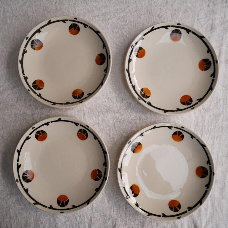 Set of 8 dessert plates Barcarolle, from Badonviller