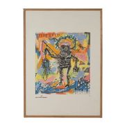 Jean-Michel Basquiat, sérigraphie en couleurs numérotée, années 1990