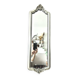 Antique rectangular vintage silver mirror 71x24