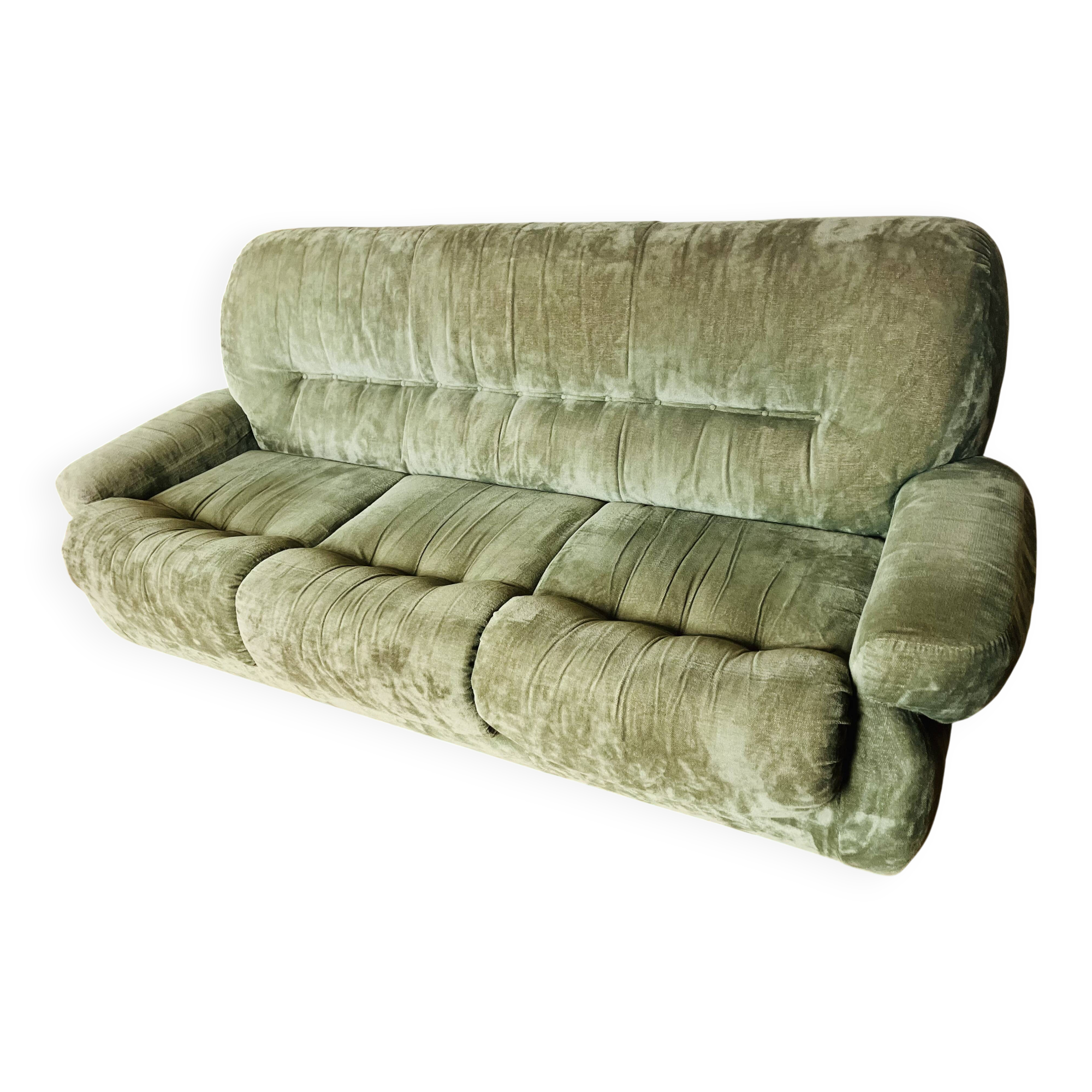 Canapé vert vintage
