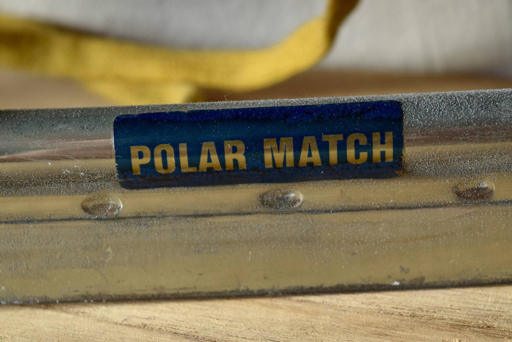 Pair of vintage Polar Match ice skates with carrying bag - 1970s