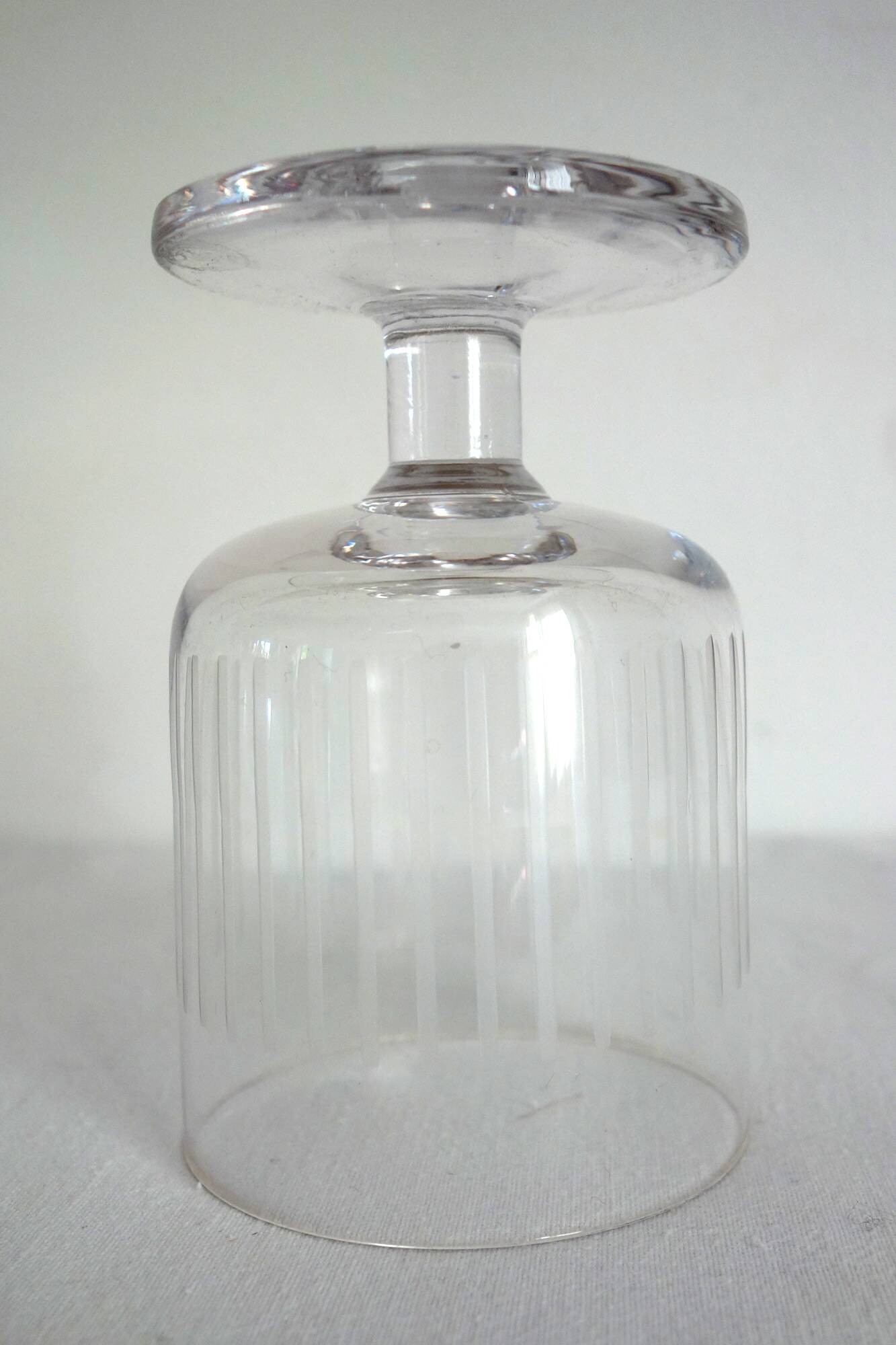 Set of 8 vintage cut crystal water glasses.