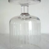 Lot de 8 verres à eau en cristal taillé vintage.