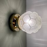 Vintage art deco globe wall or ceiling light in frosted glass
