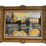 Oil on canvas "Paris Notre-Dame" by Salvatore Verniti, 2012