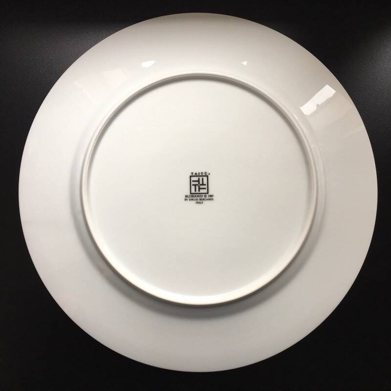 Assiette Présentation 31cm Taitu Milano Bluebianco 1987 Vintage