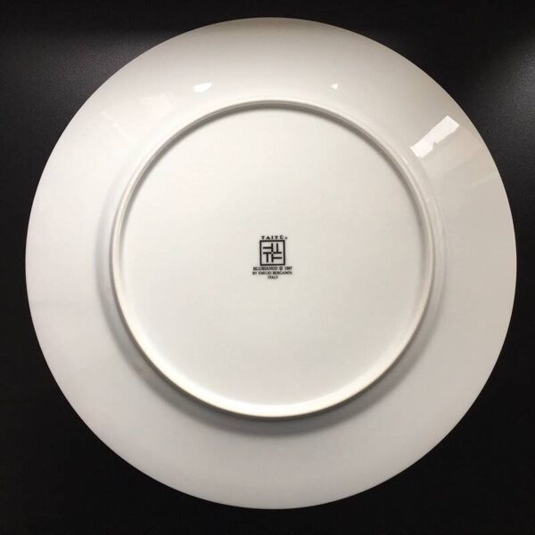 Assiette Présentation 31cm Taitu Milano Bluebianco 1987 Vintage