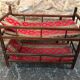 Old bunk bed doll wood + mattresses & cushions vintage fabric