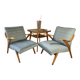 Ensemble de chaises par Frantisek Jirak avec table.