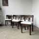 Set of 6 brutalist chairs from the 1940s
